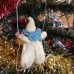 girl Muff (handwarmer) Antique Christmas Spun-Cotton Ornament Made in USSR 1940