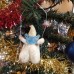 girl Muff (handwarmer) Antique Christmas Spun-Cotton Ornament Made in USSR 1940