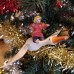 Boy on Goose Very Rare Antique Spun Cotton Christmas Ornament Made in USSR 1930s