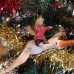 Boy on Goose Very Rare Antique Spun Cotton Christmas Ornament Made in USSR 1930s