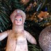 girl Muff (handwarmer) Antique Christmas Spun-Cotton Ornament Made in USSR 1940