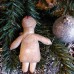 girl Muff (handwarmer) Antique Christmas Spun-Cotton Ornament Made in USSR 1940
