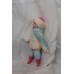 Boy with blue scarf Russian Christmas spun-cotton ornament (8570)