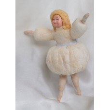 girl Muff (handwarmer) Antique Christmas Spun-Cotton Ornament Made in USSR 1940 girl Muff (handwarmer) Antique Christmas Spun-Cotton Ornament Made in USSR 1940