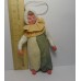 girl Muff (handwarmer) Antique Christmas Spun-Cotton Ornament Made in USSR 1940