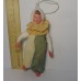 girl Muff (handwarmer) Antique Christmas Spun-Cotton Ornament Made in USSR 1940