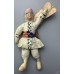 girl Muff (handwarmer) Antique Christmas Spun-Cotton Ornament Made in USSR 1940