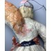 girl Muff (handwarmer) Antique Christmas Spun-Cotton Ornament Made in USSR 1940