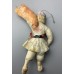 girl Muff (handwarmer) Antique Christmas Spun-Cotton Ornament Made in USSR 1940