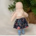 girl Muff (handwarmer) Antique Christmas Spun-Cotton Ornament Made in USSR 1940