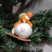Girl Antique Christmas Spun-Cotton Ornament Made in USSR 1940