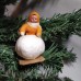 Girl Antique Christmas Spun-Cotton Ornament Made in USSR 1940