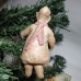 Girl Antique Christmas Spun-Cotton Ornament Made in USSR 1940