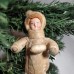 girl Muff (handwarmer) Antique Christmas Spun-Cotton Ornament Made in USSR 1940