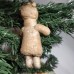 girl Muff (handwarmer) Antique Christmas Spun-Cotton Ornament Made in USSR 1940
