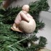 Girl Antique Christmas Spun-Cotton Ornament Made in USSR 1940