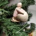 Girl Antique Christmas Spun-Cotton Ornament Made in USSR 1940