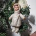Girl Antique Christmas Spun-Cotton Ornament Made in USSR 1940 Girl Antique Christmas Spun-Cotton Ornament Made in USSR 1940