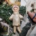 Girl Antique Christmas Spun-Cotton Ornament Made in USSR 1940