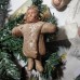 Girl Antique Christmas Spun-Cotton Ornament Made in USSR 1940