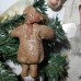 Girl Antique Christmas Spun-Cotton Ornament Made in USSR 1940