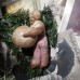 Girl Antique Christmas Spun-Cotton Ornament Made in USSR 1940