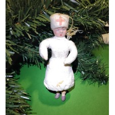 Doctor Unique Antique Russian Christmas Spun-Cotton Ornament 1940