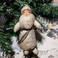 Doctor Unique Antique Russian Christmas Spun-Cotton Ornament 1940