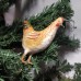 Hen Antique Russian Christmas Spun-Cotton Ornament 1960