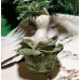 Bunny Rabbit in Cabbage Russian Antique Spun-Cotton Christmas ornament 1950s