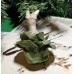 Bunny Rabbit in Cabbage Russian Antique Spun-Cotton Christmas ornament 1950s