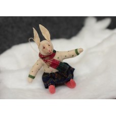 Rabbit  Russian Spun-Cotton Christmas ornament