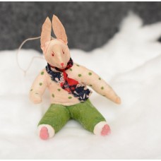 Rabbit  Russian Spun-Cotton Christmas ornament
