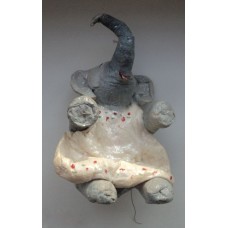 Antique Christmas Spun-Cotton Ornament Made in USSR 1940
