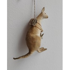 Peasant woman in winter outfit Russian Spun-Cotton Christmas ornament