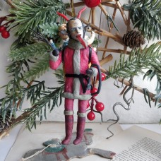 Scary Krampus with Misbehave Children • Rare  • Unique • Spun-Cotton  • Christmas Ornament