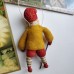 Dwarf Leprechaun Very Rare Antique Russian Christmas Spun-Cotton Ornament Made i