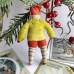 Dwarf Leprechaun Antique Christmas Spun-Cotton Ornament Made in USSR 1940