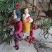 Scary Krampus with Misbehave Children • Rare  • Unique • Spun-Cotton  • Christmas Ornament