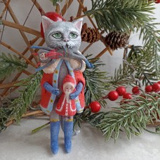 Icelandic Yule cat hanging ornament Christmas