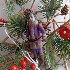 Scary Krampus • Rare • Unique • Spun-Cotton • Christmas Ornament