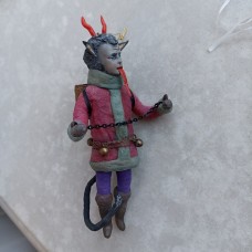 Scary Krampus • Rare • Unique • Spun-Cotton • Christmas Ornament