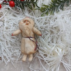 Father Frost Very Rare Antique Russian Christmas Spun-Cotton Ornament.
