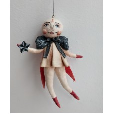 Mister Moon Man Unique Russian Christmas Spun-Cotton Ornament
