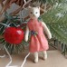 Fashion Cat Rare Antique Style Christmas Spun-Cotton Ornament.