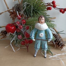 Acrobat Rope Walker Russian Christmas Spun-Cotton Ornament