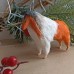 Mother Goat with  cabbage Vintage Style Russian Christmas Spun-Cotton Ornament