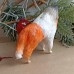 Mother Goat with  cabbage Vintage Style Russian Christmas Spun-Cotton Ornament