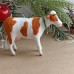 Cow | White-red Cow | Antique style | Unique Christmas Spun-Cotton Ornament