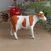 Cow | White-red Cow | Antique style | Unique Christmas Spun-Cotton Ornament